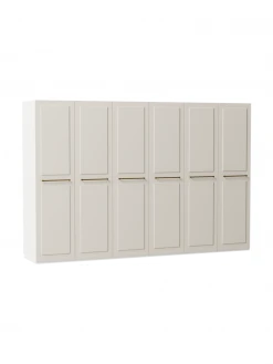 Westwing Collection Modularer Drehtürenschrank Charlotte in Beige, 300 cm Breite, mehrere Varianten, Basic Interior, Höhe 200 cm