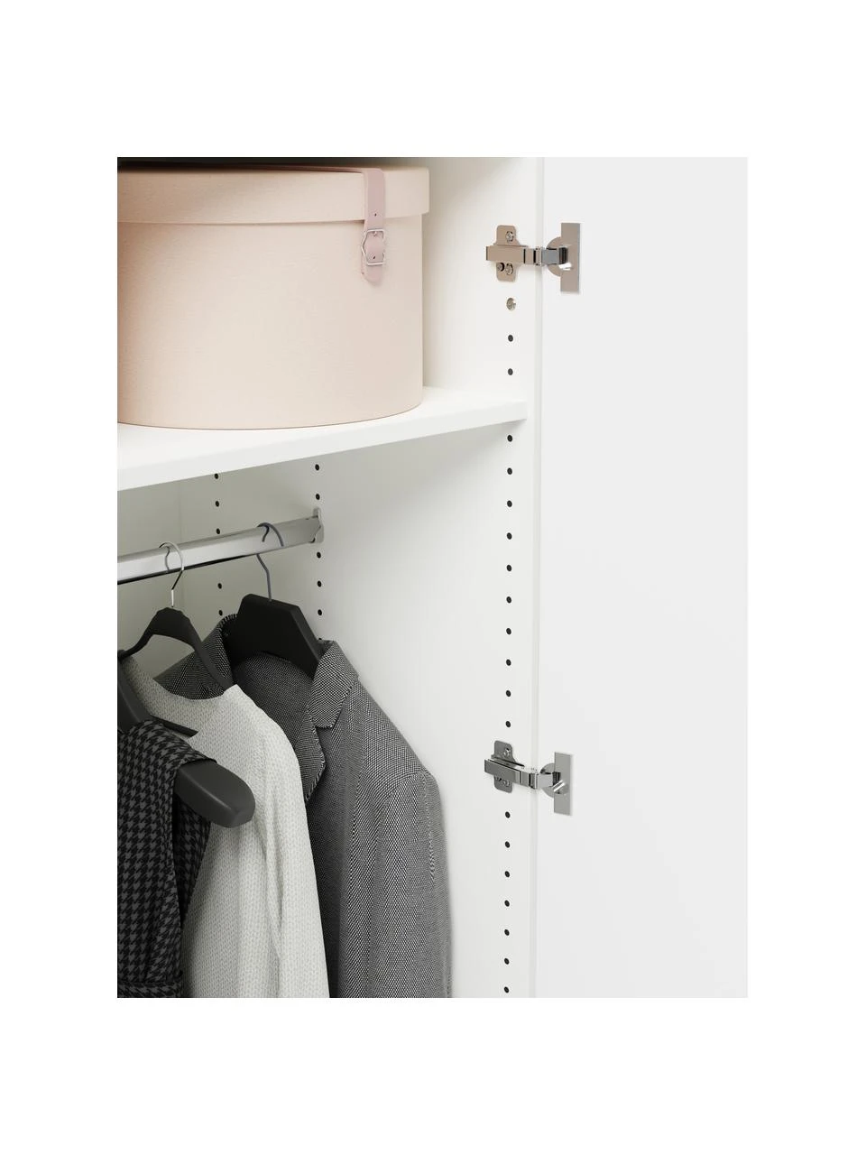 Westwing Collection Modularer Drehtürenschrank Charlotte in Beige, 50 cm Breite, mehrere Varianten, Basic Interior, Höhe 200 cm – Bild 5