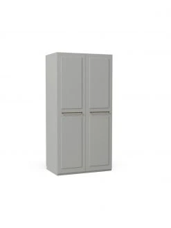 Westwing Collection Modularer Drehtürenschrank Charlotte in Grau, 100 cm Breite, mehrere Varianten, Basic Interior, Höhe 200 cm
