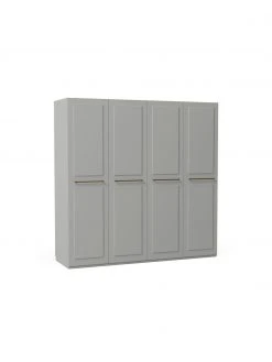 Westwing Collection Modularer Drehtürenschrank Charlotte in Grau, 200 cm Breite, mehrere Varianten, Basic Interior, Höhe 200 cm
