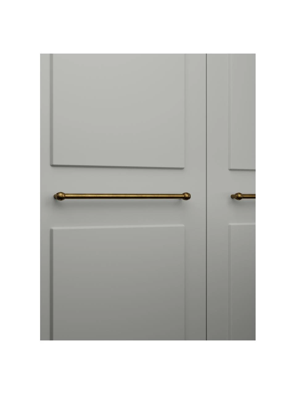 Westwing Collection Modularer Drehtürenschrank Charlotte in Grau, 250 cm Breite, mehrere Varianten, Basic Interior, Höhe 200 cm – Bild 6