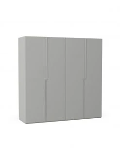 Westwing Collection Modularer Drehtürenschrank Leon in Grau, 200 cm Breite, mehrere Varianten, Basic Interior, Höhe 200 cm