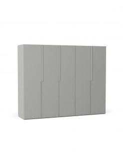 Westwing Collection Modularer Drehtürenschrank Leon in Grau, 250 cm Breite, mehrere Varianten, Basic Interior, Höhe 200 cm