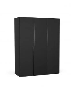 Westwing Collection Modularer Drehtürenschrank Leon in Schwarz, 150 cm Breite, mehrere Varianten, Basic Interior, Höhe 200 cm