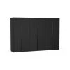 Westwing Collection Modularer Drehtürenschrank Leon in Schwarz, 300 cm Breite, mehrere Varianten, Basic Interior, Höhe 200 cm