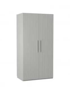 Westwing Collection Modularer Drehtürenschrank Simone in Grau, 100 cm Breite, mehrere Varianten, Basic Interior, Höhe 200 cm