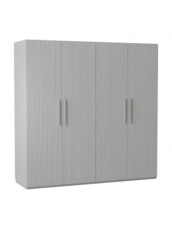 Westwing Collection Modularer Drehtürenschrank Simone in Grau, 200 cm Breite, mehrere Varianten, Basic Interior, Höhe 200 cm