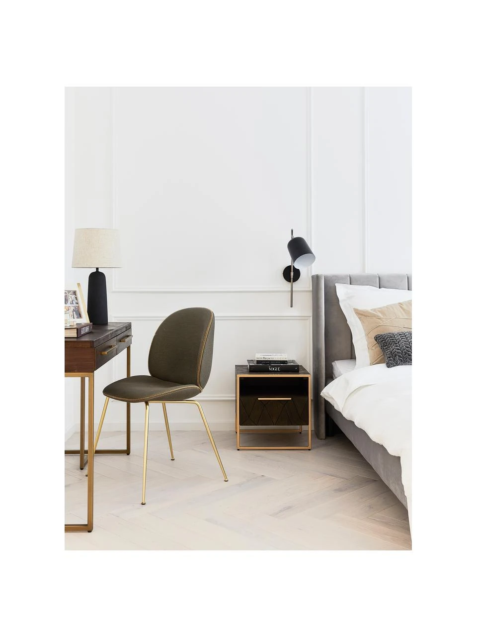 Westwing Collection Nachttisch Harry aus massivem Mangoholz, B 45 x H 45 cm – Bild 3