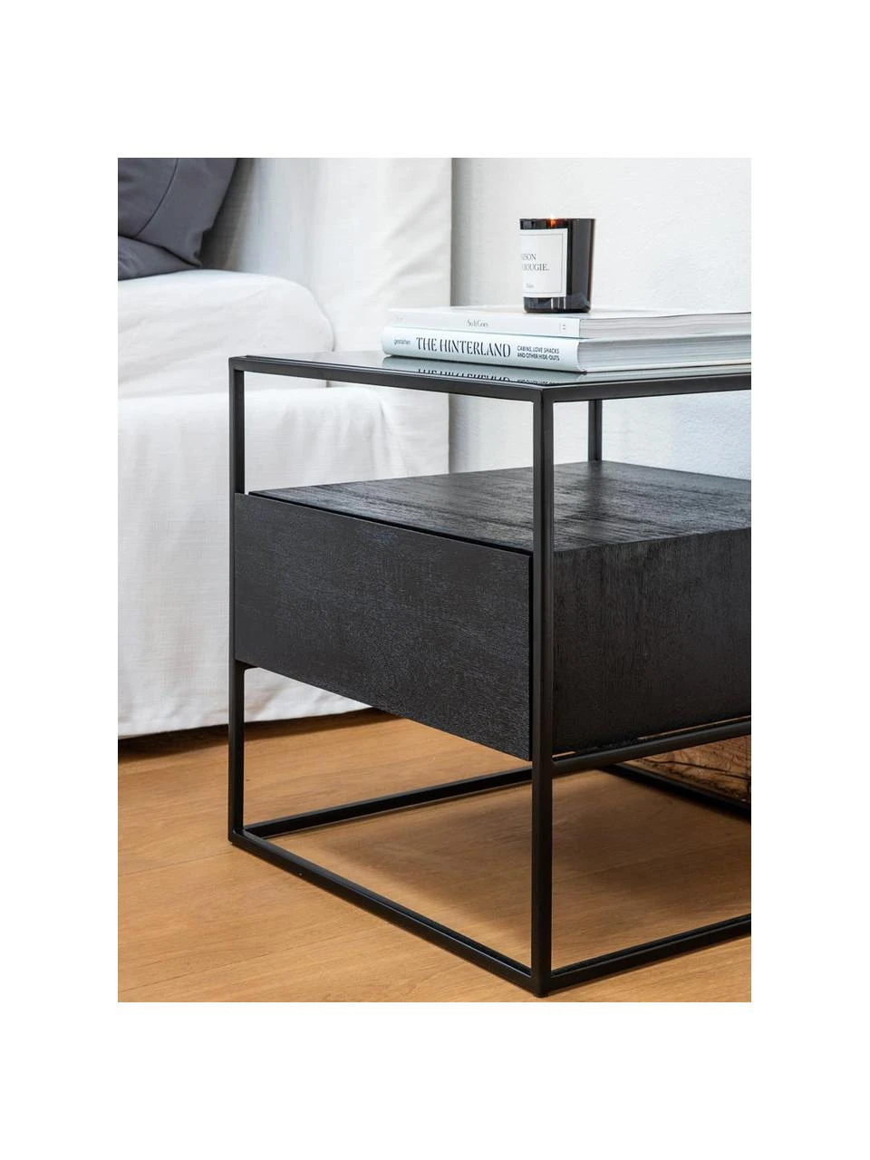 Westwing Collection Nachttisch Theodor mit Schublade, B 45 x H 50 cm – Bild 3