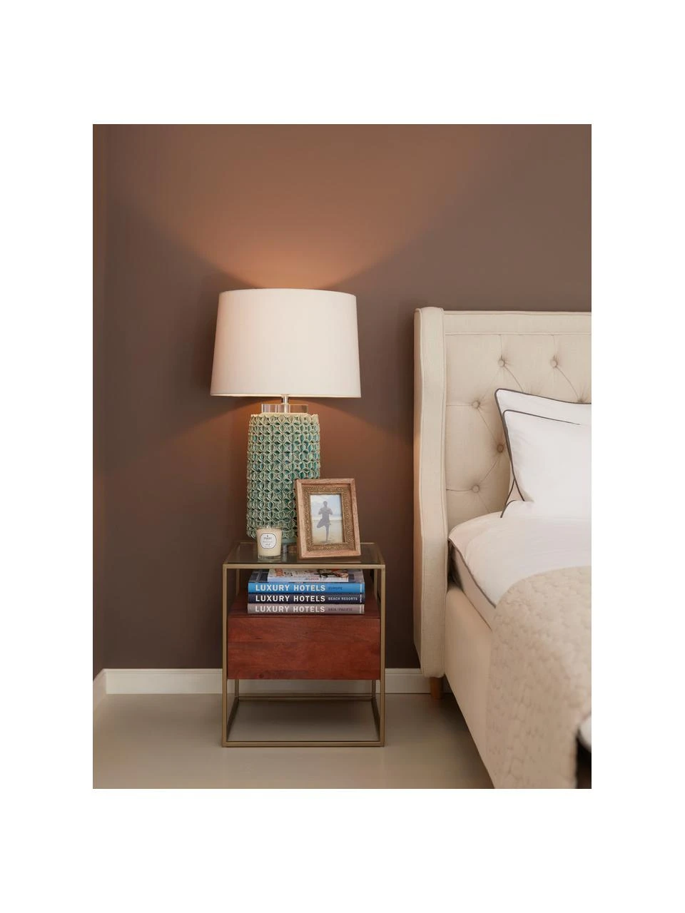 Westwing Collection Nachttisch Theodor mit Schublade, B 45 x H 50 cm – Bild 2