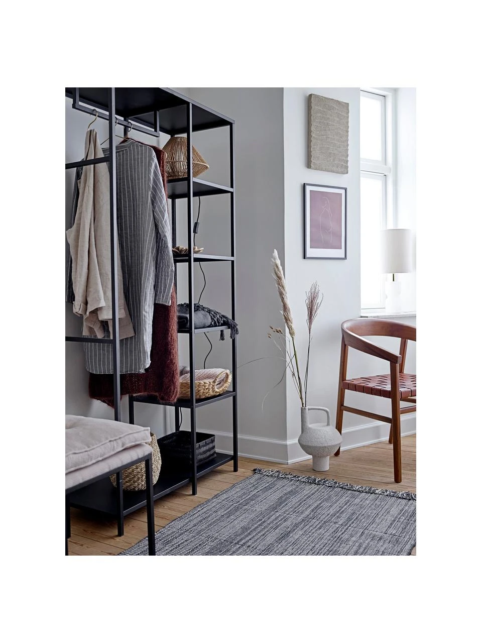 Bloomingville Offener Metall-Kleiderschrank Valde, B 90 x H 183 cm – Bild 2