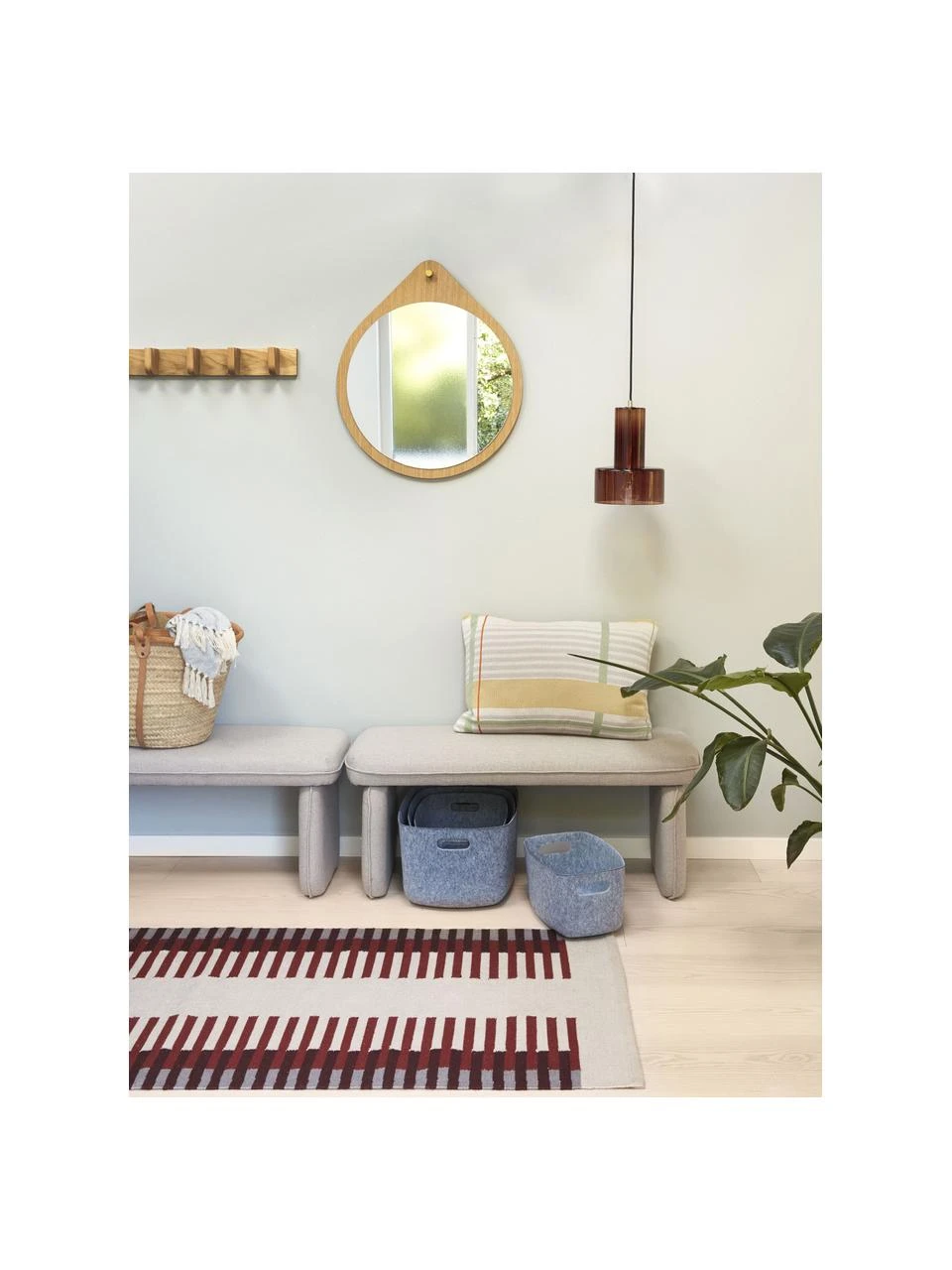 Hübsch Polsterbank Mellow in Beige, B 100 x H 40 cmNur noch wenige verfügbar – Bild 2