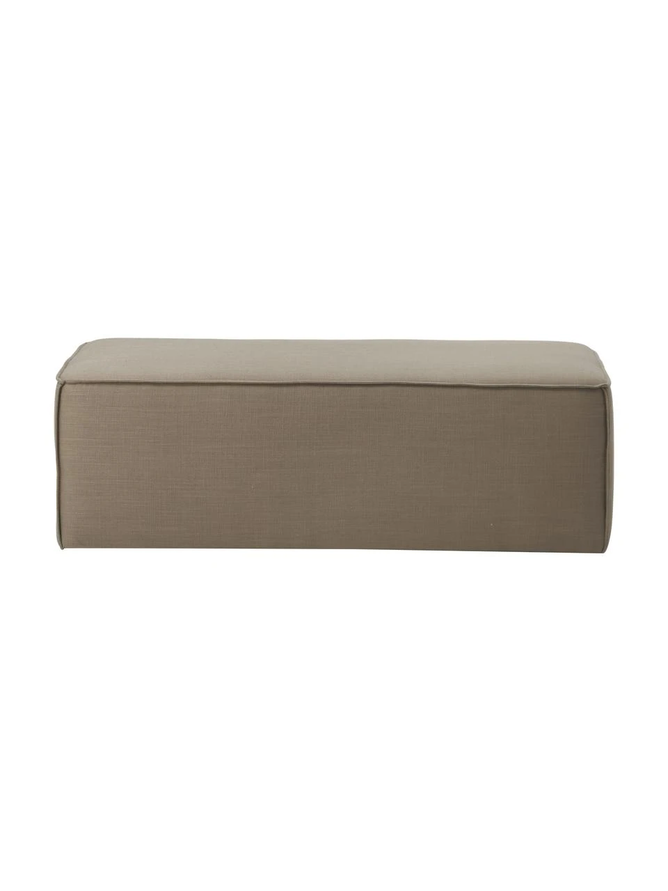 Westwing Collection Polsterbank Sanja in Dunkelbeige, B 122 x T 54 cm – Bild 3