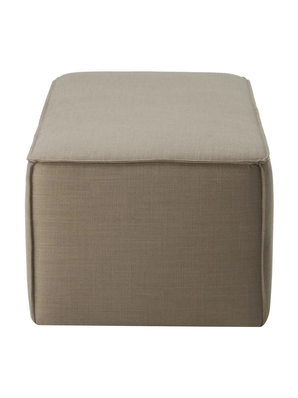 Westwing Collection Polsterbank Sanja in Dunkelbeige, B 122 x T 54 cm – Bild 4