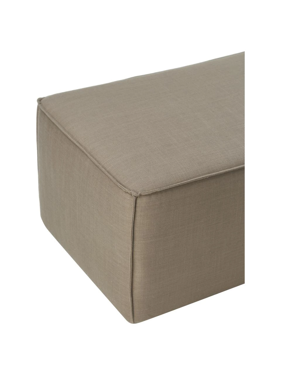 Westwing Collection Polsterbank Sanja in Dunkelbeige, B 122 x T 54 cm – Bild 5