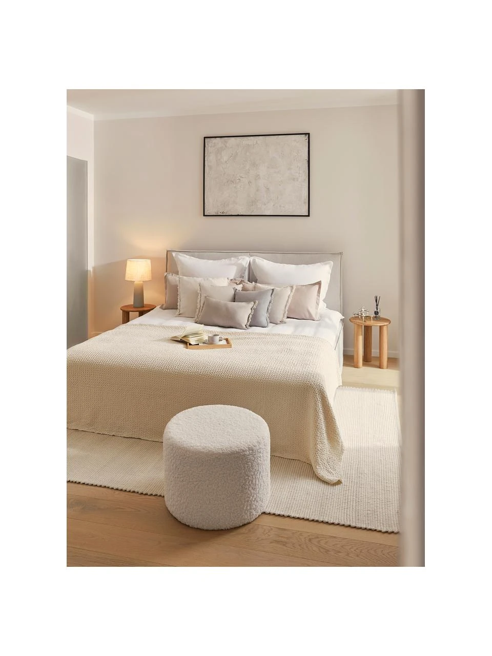 Westwing Collection Polsterbett Dream in Hellgrau, 140 x 200 cm – Bild 3