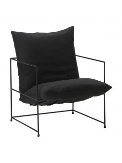 Westwing Collection Polstersessel Wayne mit Metall-Gestell, B 69 x T 74 cm