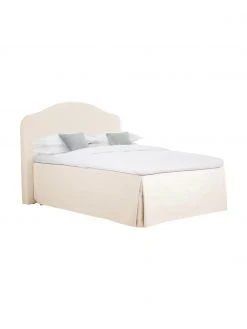 Westwing Collection Premium Boxspringbett Dahlia in Cremeweiß, 140 x 200 cm, Härtegrad H2