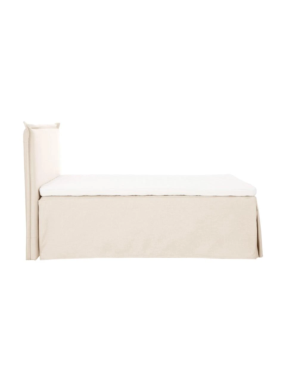 Westwing Collection Premium Boxspringbett Violet in Cremeweiß, 140 x 200 cm, Härtegrad 2 – Bild 5