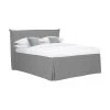 Westwing Collection Premium Boxspringbett Violet in Grau, 140 x 200 cm, Härtegrad 2