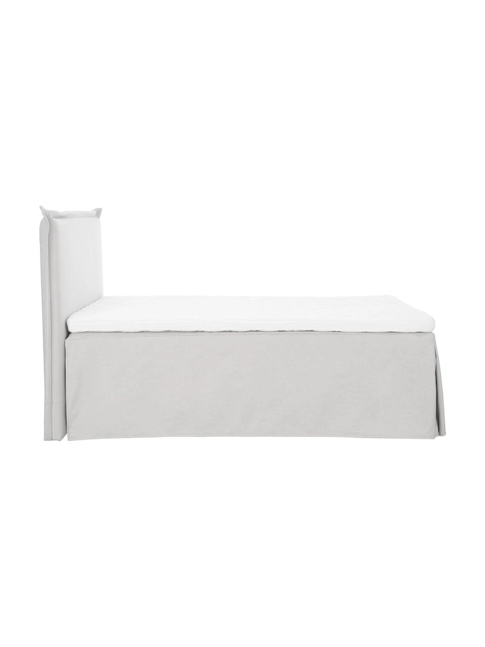 Westwing Collection Premium Boxspringbett Violet in Hellgrau, 140 x 200 cm, Härtegrad 2 – Bild 5