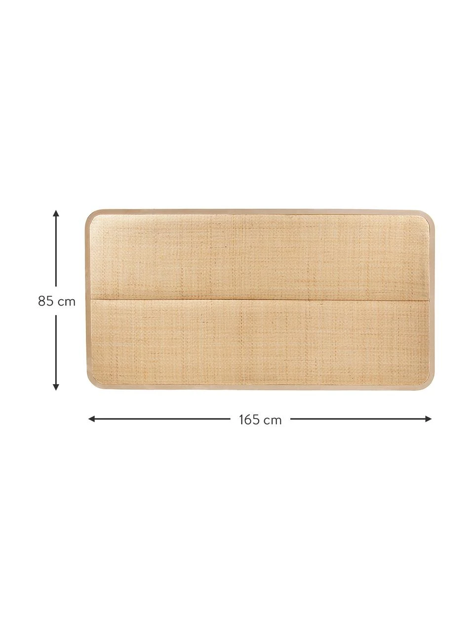 Jotex Rattan-Kopfteil Byrum mit Holzrahmen, B 165 x H 85 cm – Bild 4