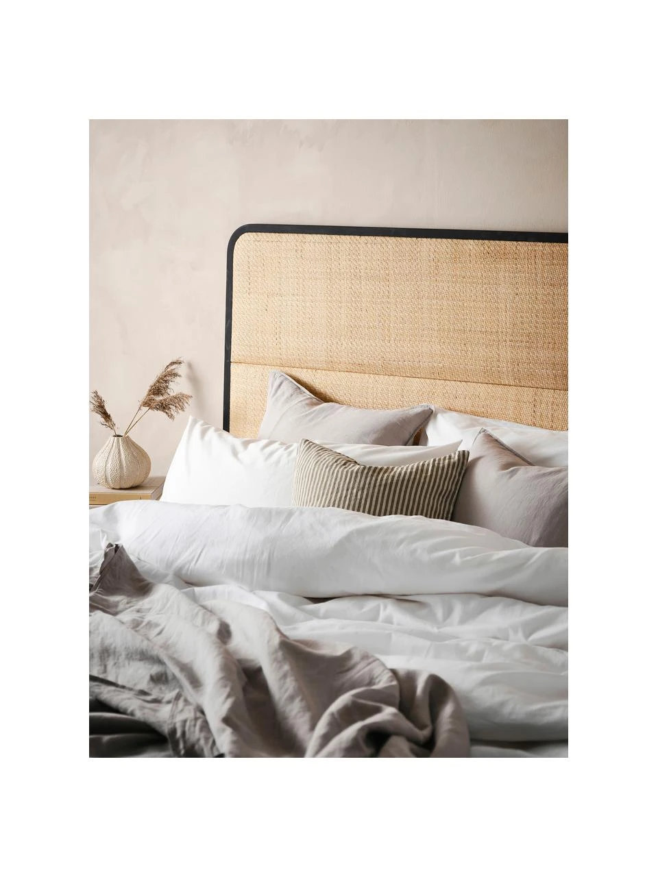 Jotex Rattan-Kopfteil Byrum mit Holzrahmen, B 165 x H 85 cm – Bild 2