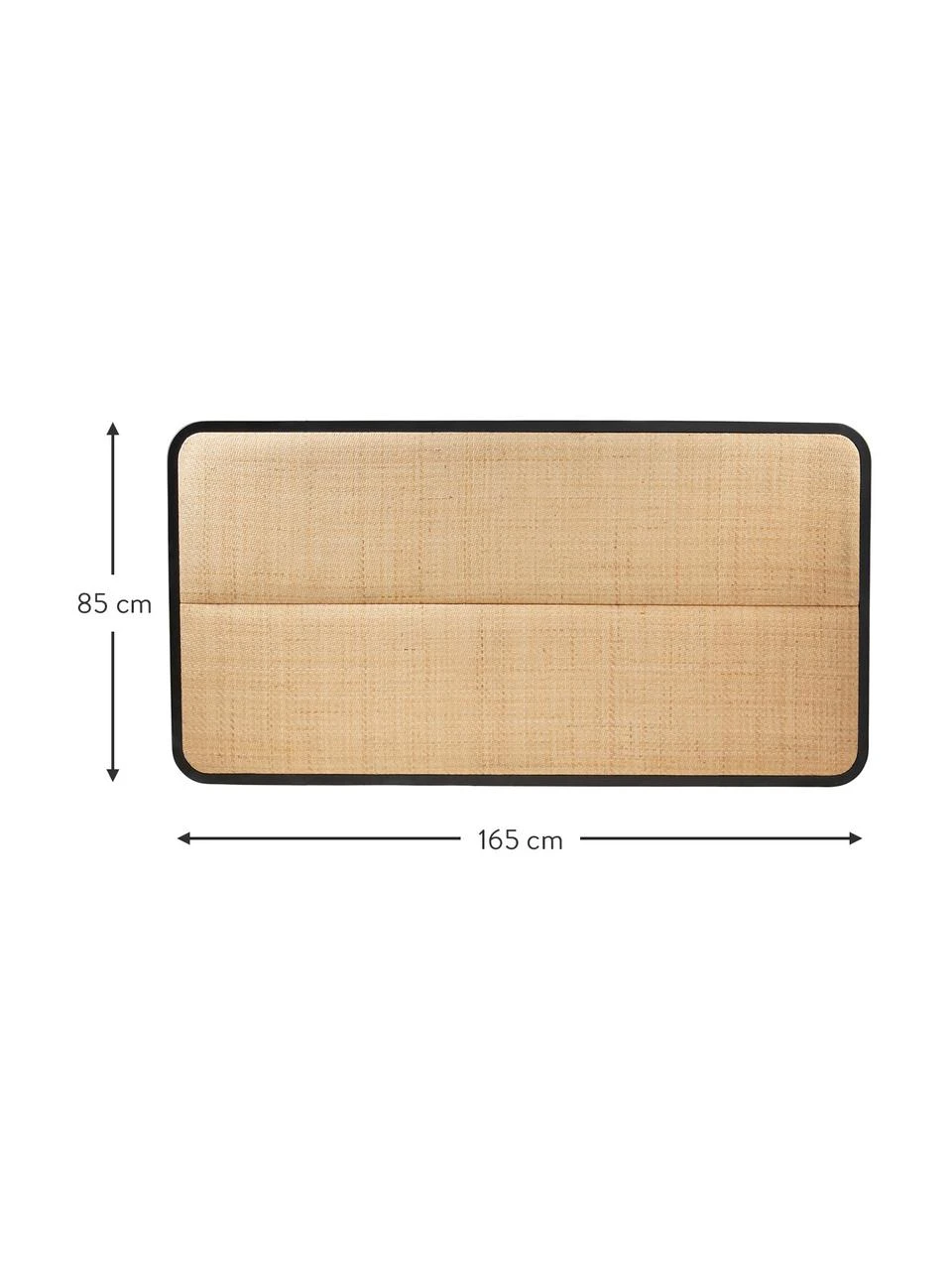 Jotex Rattan-Kopfteil Byrum mit Holzrahmen, B 165 x H 85 cm – Bild 3