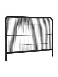 Rattan-Kopfteil Nago in Schwarz, B 185 x H 154 cm