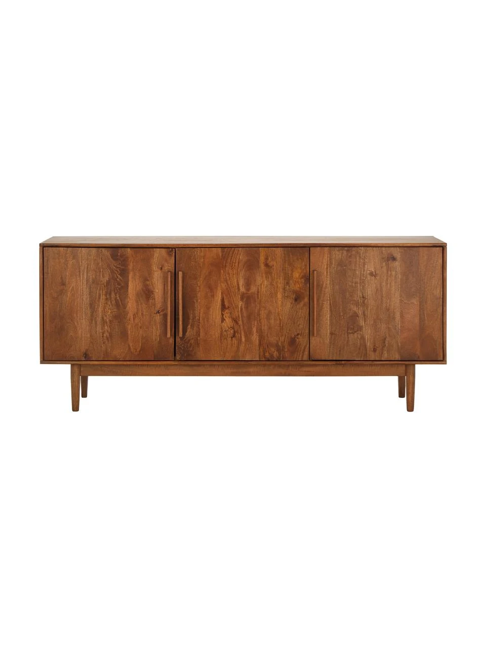 Westwing Collection Retro Sideboard Paul mit Türen aus massivem Mangoholz, B 180 x H 75 cm – Bild 5