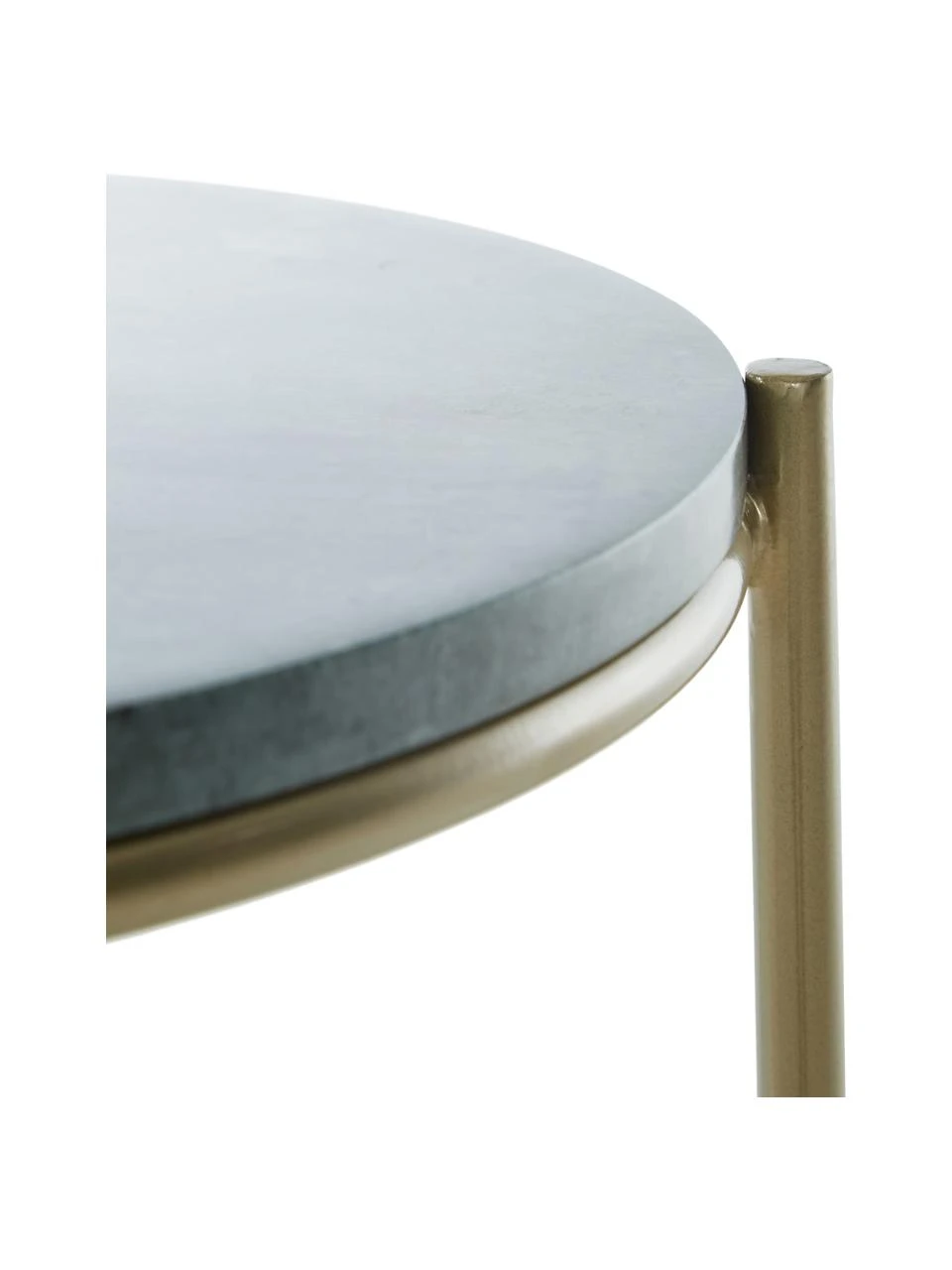 Westwing Collection Runder Marmor-Beistelltisch Ella, Ø 40 x H 50 cm – Bild 5