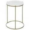 Westwing Collection Runder Marmor-Beistelltisch Ella, Ø 40 x H 50 cm