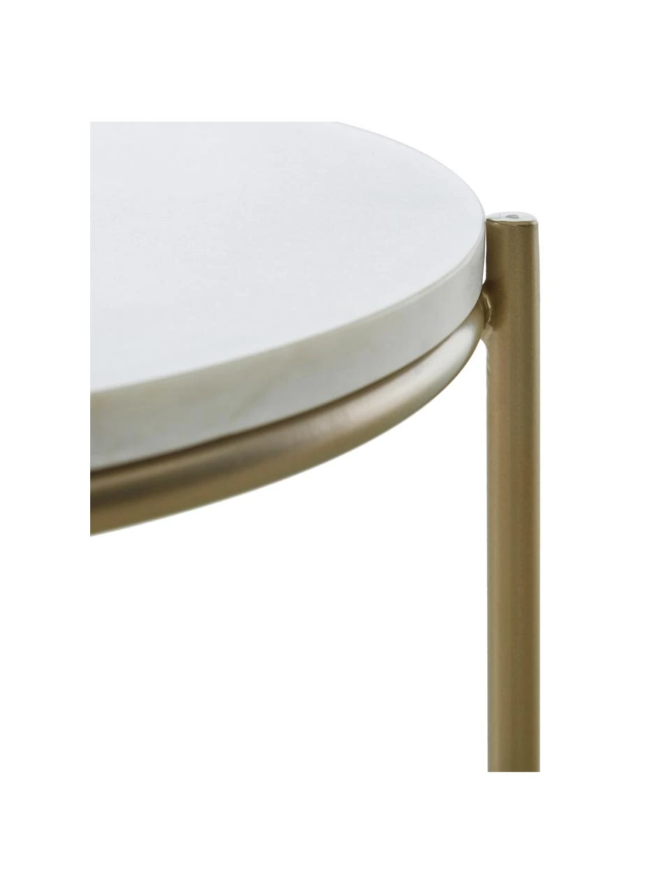 Westwing Collection Runder Marmor-Beistelltisch Ella, Ø 40 x H 50 cm – Bild 4