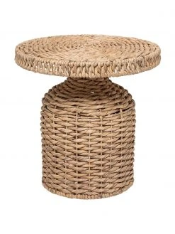 Bloomingville Runder Rattan-Beistelltisch Camo, Ø 47 x H 47 cm