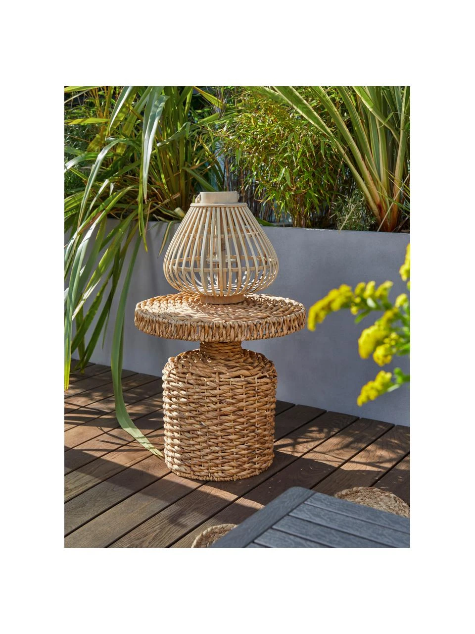 Bloomingville Runder Rattan-Beistelltisch Camo, Ø 47 x H 47 cm – Bild 5