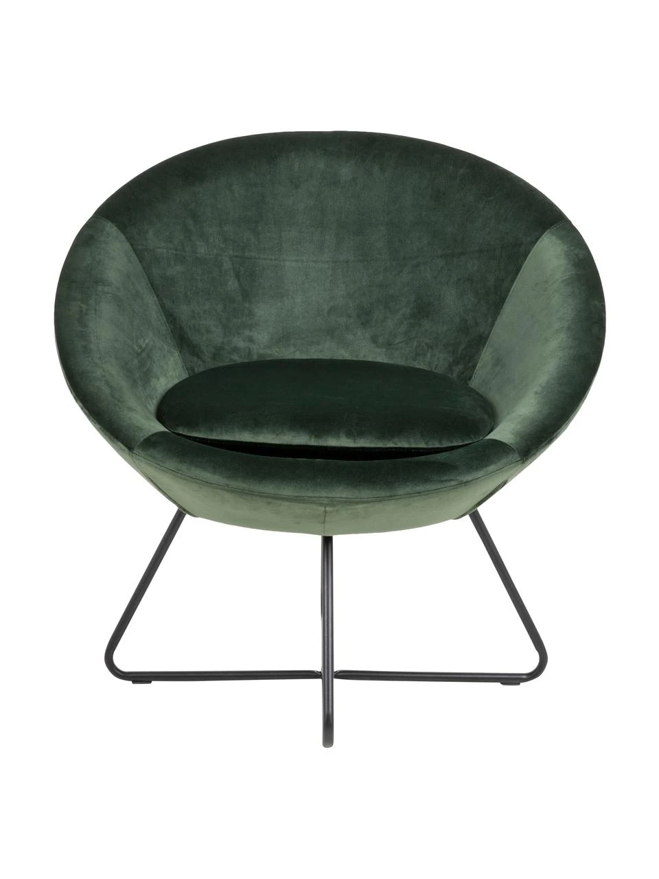 Samt-Cocktailsessel Center in Grün, B 82 x T 71 cm – Bild 4