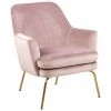 Samt-Cocktailsessel Chisa in Rosa, B 68 x T 73 cm