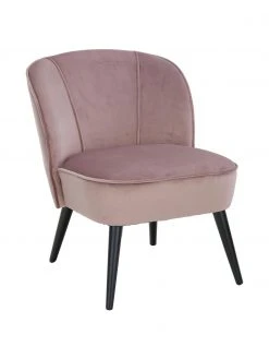 Anderson Samt-Cocktailsessel Lucky in Altrosa, B 59 x T 68 cm