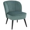 Anderson Samt-Cocktailsessel Lucky in Blaugrün, B 59 x T 68 cm