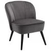 Anderson Samt-Cocktailsessel Lucky in Grau, B 59 x T 68 cm