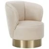 Westwing Collection Samt-Cocktailsessel Olivia in Beige, B 70 x T 70 cm
