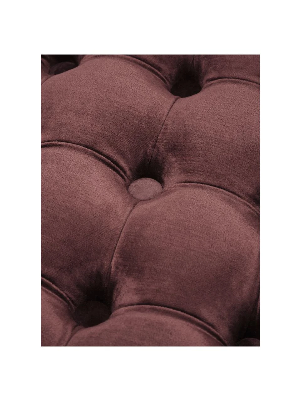 Westwing Collection Samt-Hocker Chiara mit Stauraum in Rostbraun, Ø 50 x H 42 cm – Bild 5