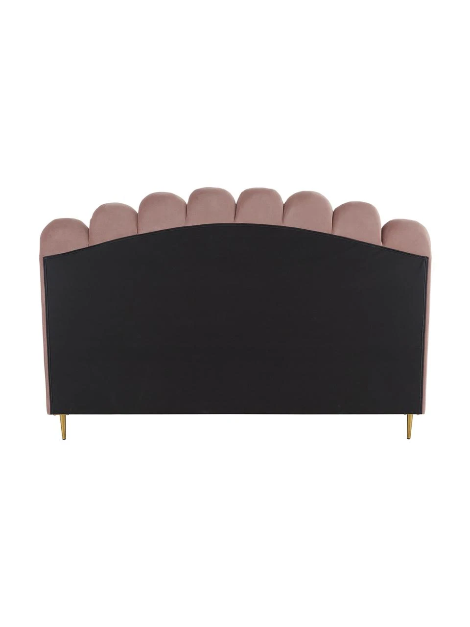 Westwing Collection Samt-Polsterbett Glamour in Altrosa, 160 x 200 cm – Bild 5