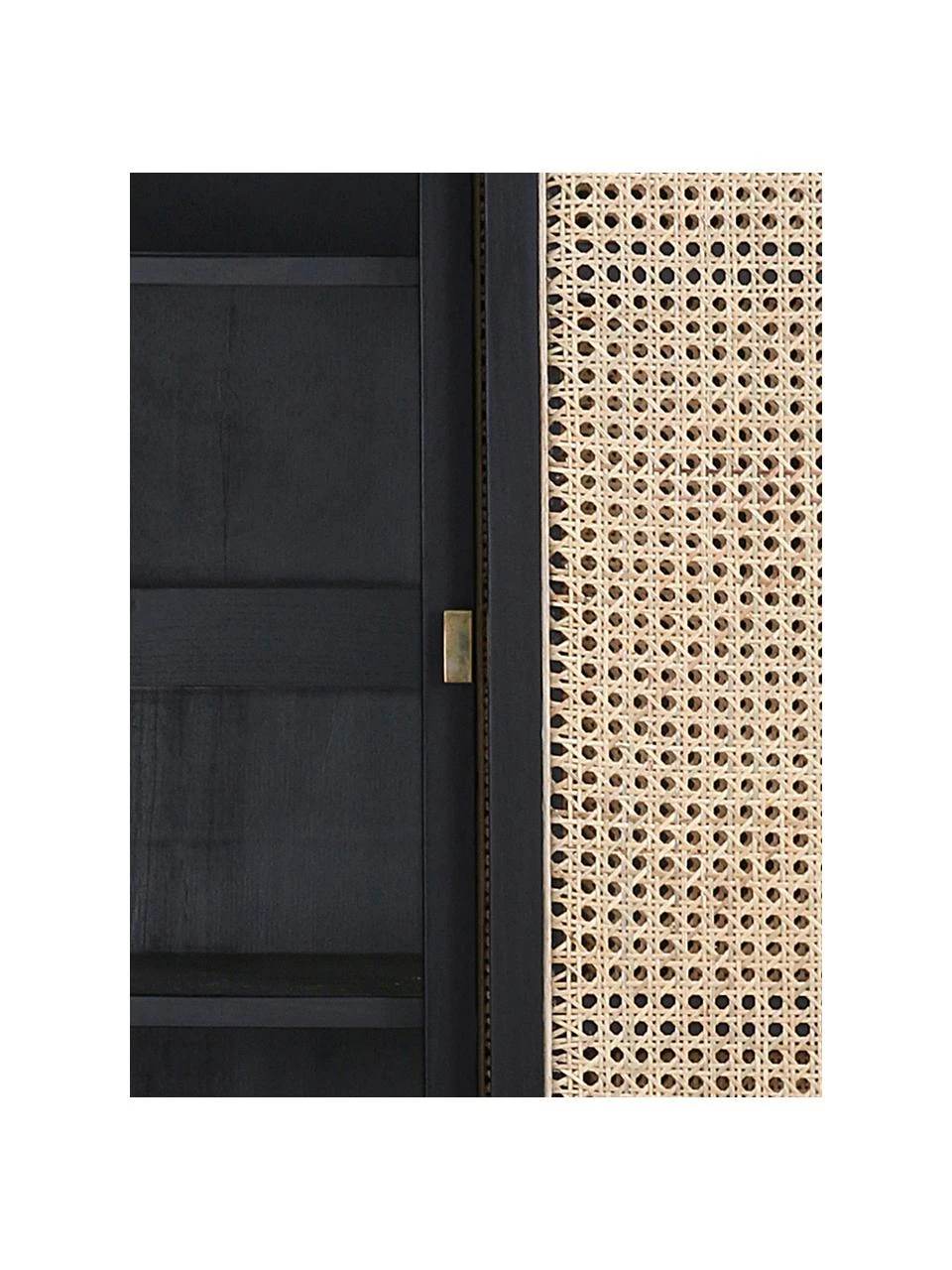 HKliving Schrank Retro mit Wiener Geflecht und Schiebetüren, 2-türig, B 95 x H 140 cm – Bild 6