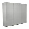 Schwebetürenschrank Mia in Grau, 3-türig, B 270 x H 210 cm