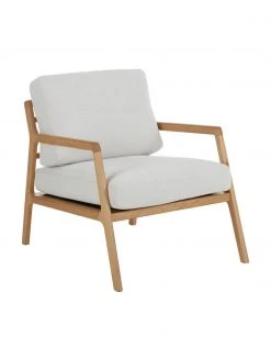 Westwing Collection Sessel Becky aus Eichenholz, B 73 x T 90 cm