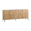 Sideboard Avourio mit geriffelter Front aus Eichenholz, 4-türig, B 200 x H 85 cm