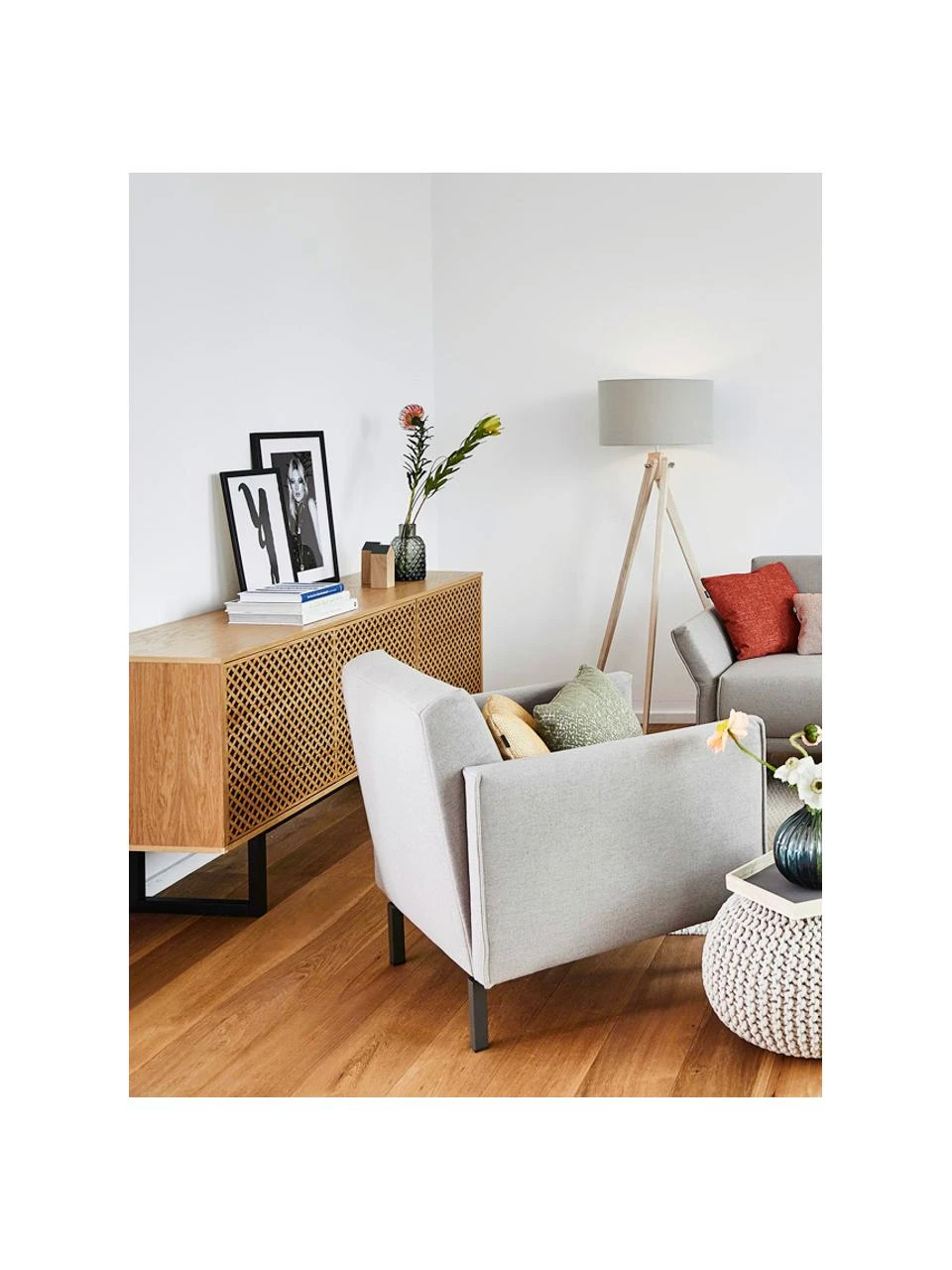 Woodman Sideboard Camden mit Türen und Eichenholzfurnier, B 175 x H 75 cm – Bild 5