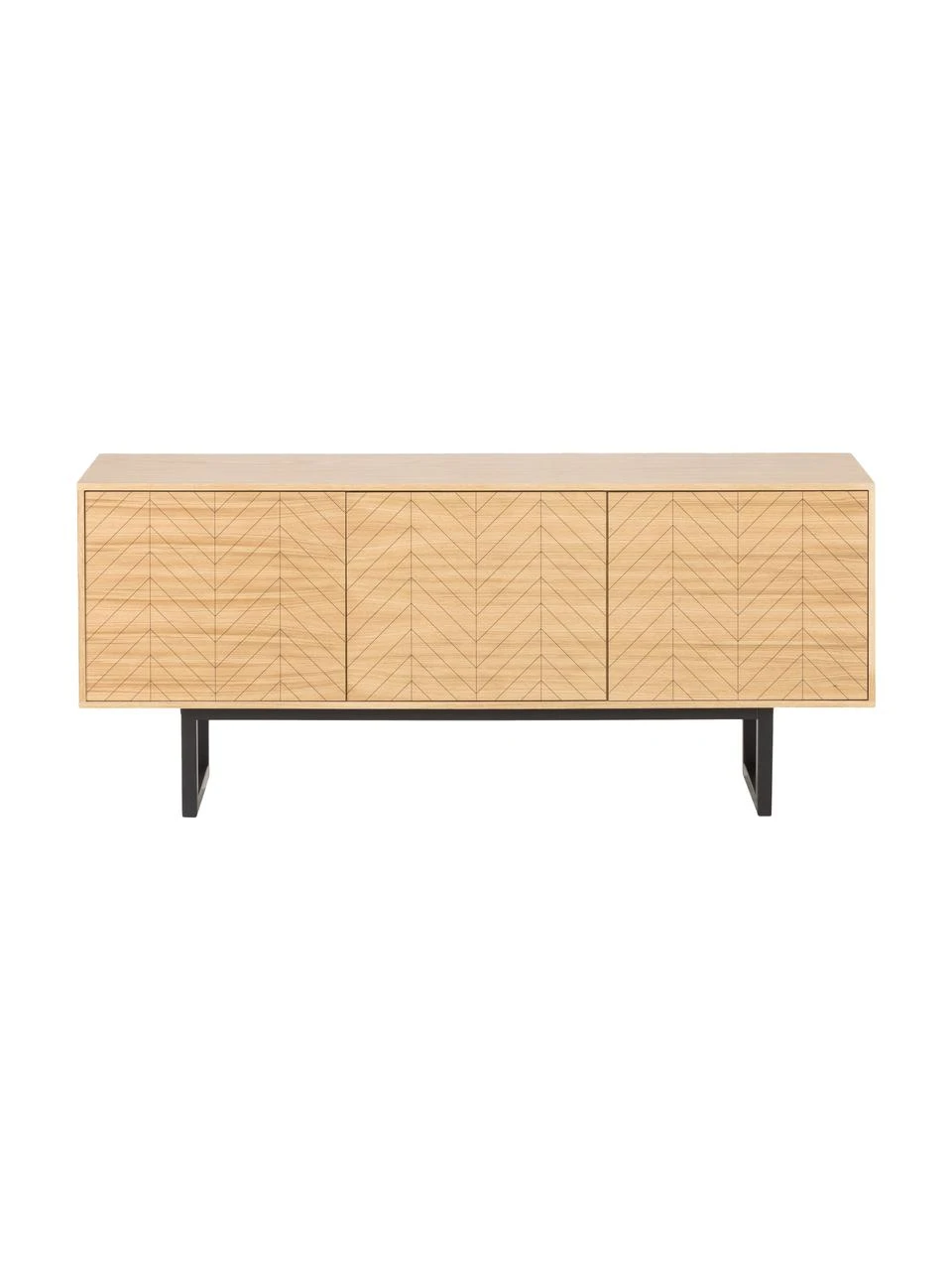 Woodman Sideboard Camden mit Türen und Eichenholzfurnier, B 175 x H 75 cm – Bild 4
