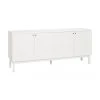 Rowico Sideboard Lewiston mit geriffelter Front in Weiß, B 161 x H 70 cm